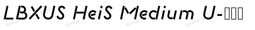 LBXUS HeiS Medium U字体转换